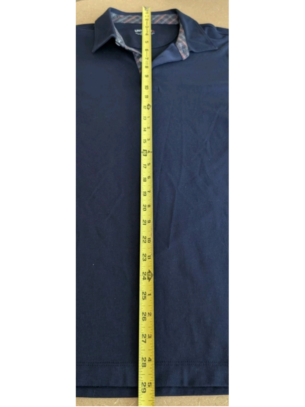 Untuckit Long Sleeve Damaschino Reg. Fit Shirt Placket Navy Size Medium - Picture 5 of 10